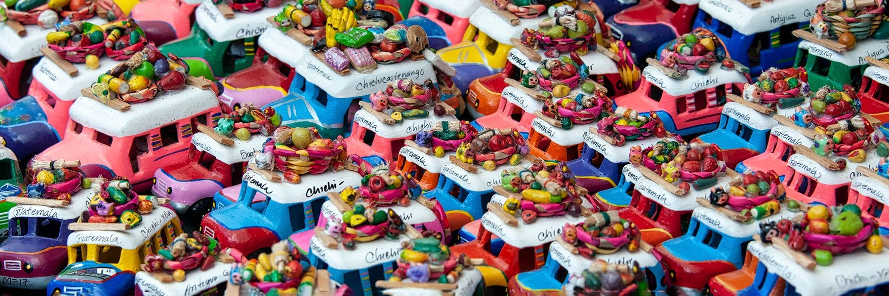 colorful toy car, chichicastenango market, guatemala